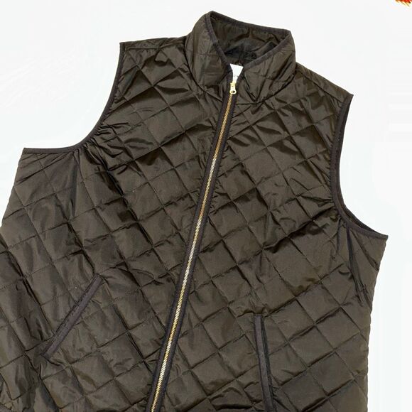 Old Navy XXL Women’s Quilted Puffer Vest Full Zipper Mock Neck Solid Black NWOT - Picture 1 of 9